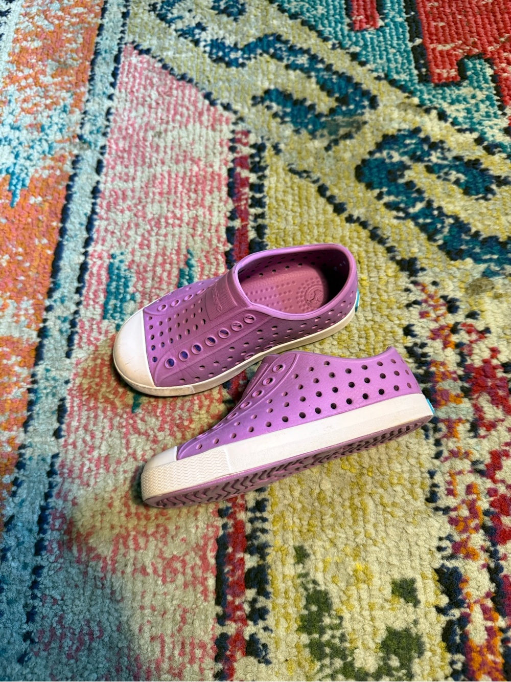 Native Kids Slip-On Water-Friendly Purple Shoes 9